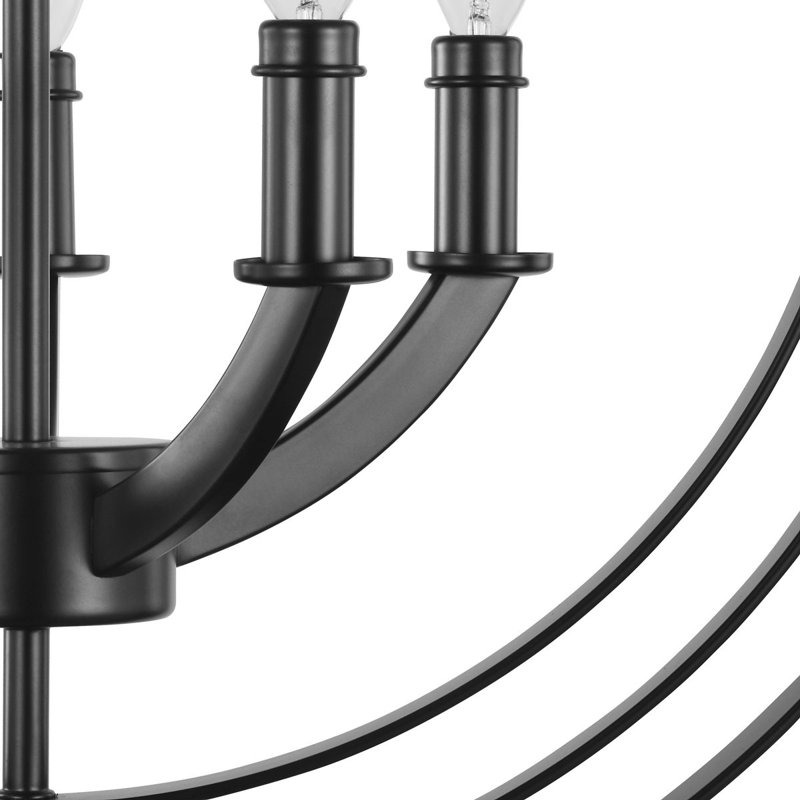 Luminaire suspendu sphère 5 lumières Morganti, Noir