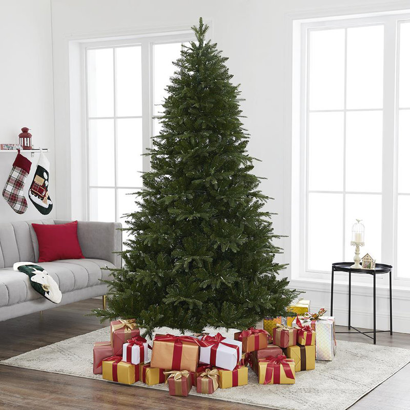 Arbre de Noël artificiel épinette vert traditionnel avec lumières multicolores, H 6,5 pi