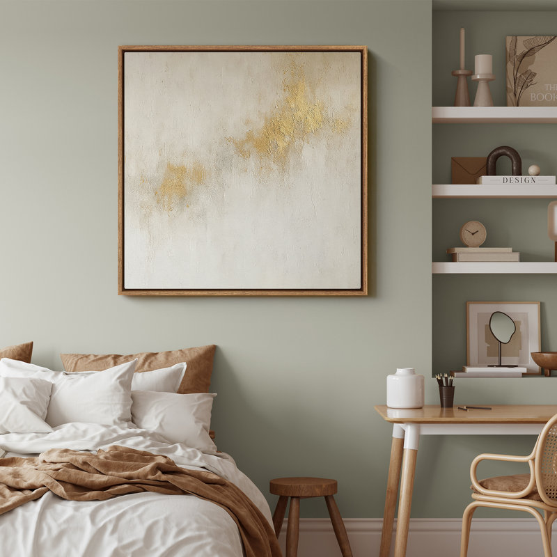 Art mural encadré abstrait rétro antique classique pour chambre à coucher, H 16 po x l 16 po, Naturel