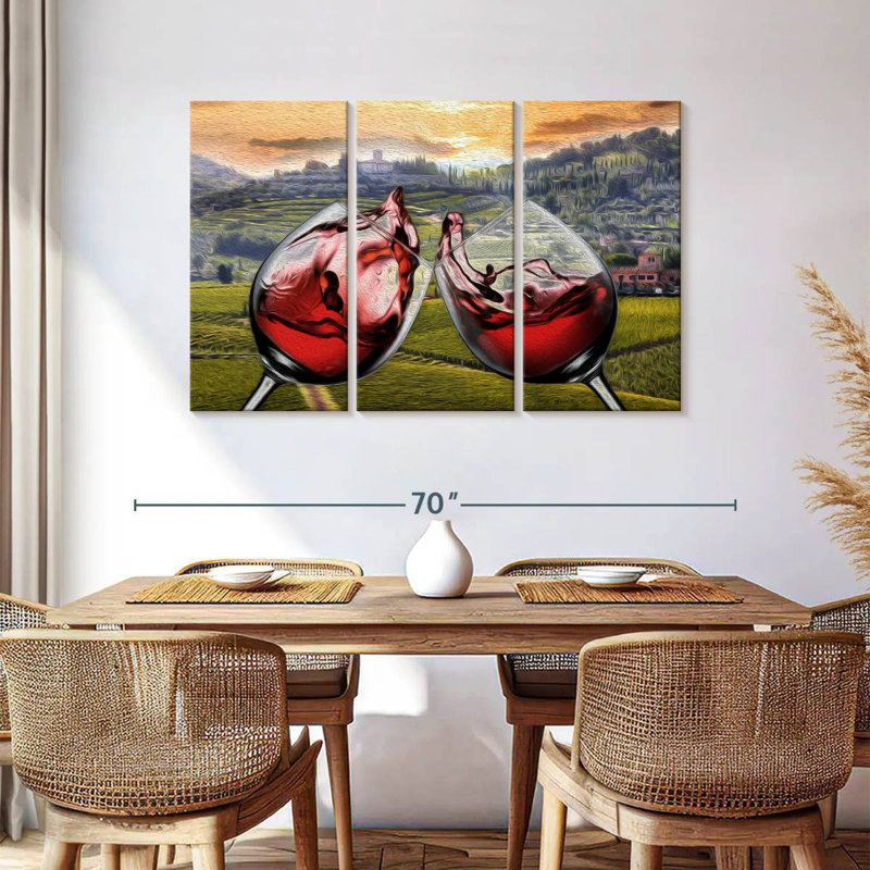 Yarlin Red Wine, 36" H x 57" W