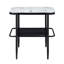 Ensemble de 3 tables d'appoint élégantes 3 pièces avec plateau en verre trempé et plateau en verre blanc