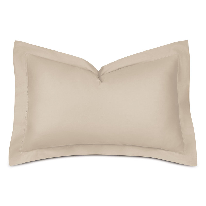 Deluca 100% Cotton Pillow Sham, Queen, Almond