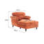 Chaise longue surdimensionnée pour l'intérieur, canapé-lit simple en chenille avec siège large, fauteuil rembourré avec paresseux, ensemble de canapé-lit-152739019