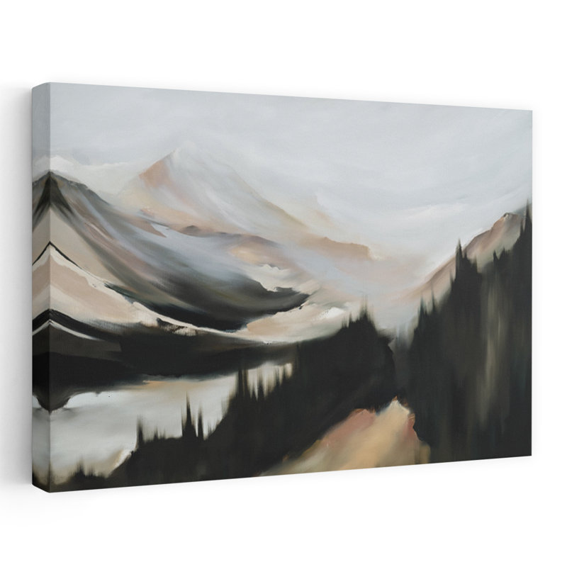 «Worn By The Wind», paysage abstrait éthéré, art de montagne contemporain, H 24 po x l 16 po
