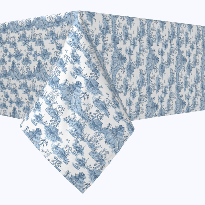 Chinoiserie Design Tablecloth, 70" x 70"