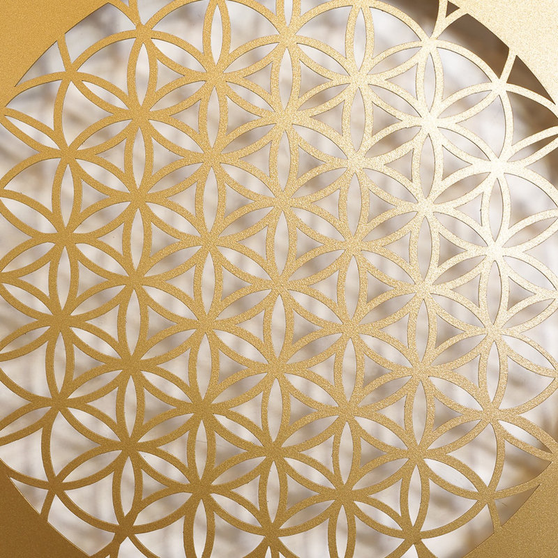 Elegant Decorative Metal Wall Accessory, Gold Finish, 18.1 x 18.1 inches | 100% Steel Construction, Thickness: 0.05 inches | Durable and Stylish Home Decor | Perfect for Living Room, Bedroom, and Office Spaces