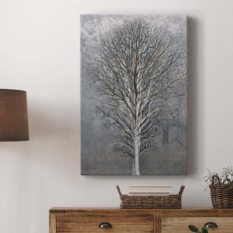 Silver Tree III -Gallery Wrapped Cavas, 18" H x 12" W
