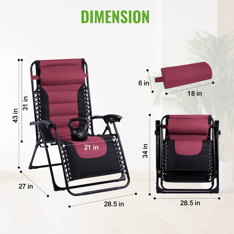  Fauteuil inclinable Deluxe Xl, Rouge / Noir