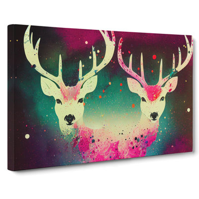 Two Stags Vol.3 Abstract - Wrapped Canvas