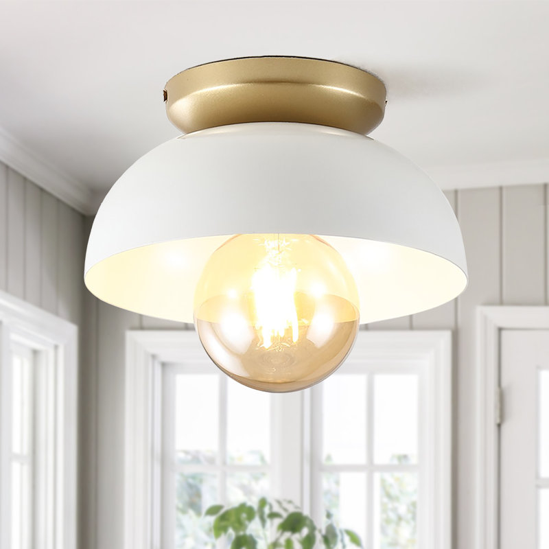 Plafonnier encastré 1 lumière 8 po Zita, Blanc