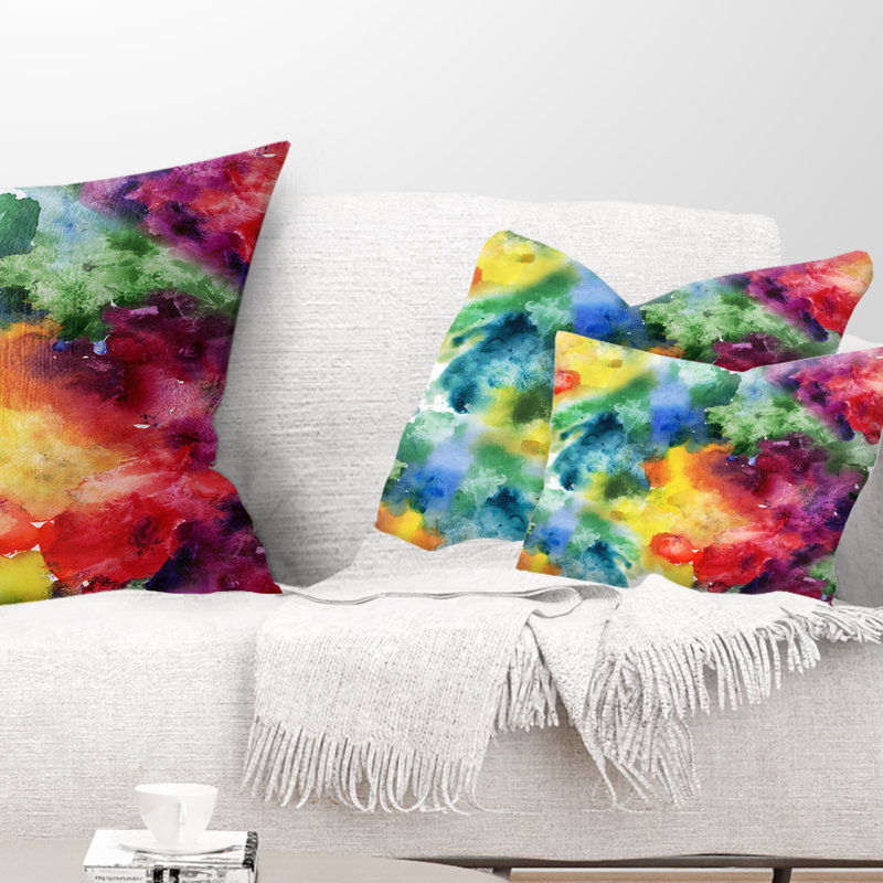 Texture abstraite aquarelle - coussin abstrait imprimé