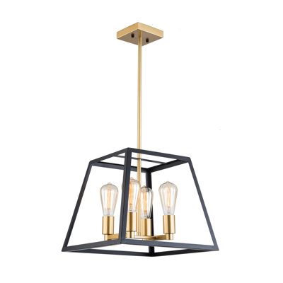 4 - Light Dimmable Lantern Geometric Chandelier
