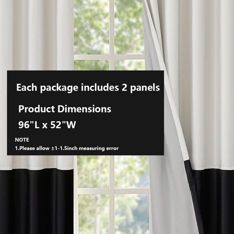 100% Full Blackout Velvet Curtains,2 Panels, 52" W x 96" L