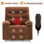 Fauteuil inclinable électrique surdimensionné avec massage chauffant pour personnes âgées-1809596776