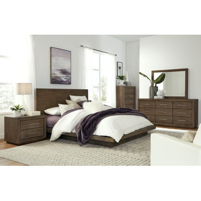 Lit plateforme en bois massif Brooks