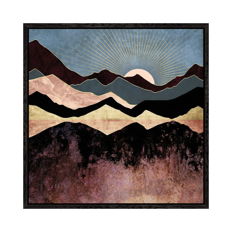 Crimson Peaks - Print on Canvas, Black Framed, 66.04 cm H x 66.04 cm W