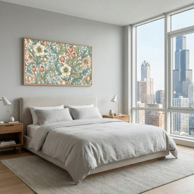 Ensemble de 1 tableau sur toile à motif floral