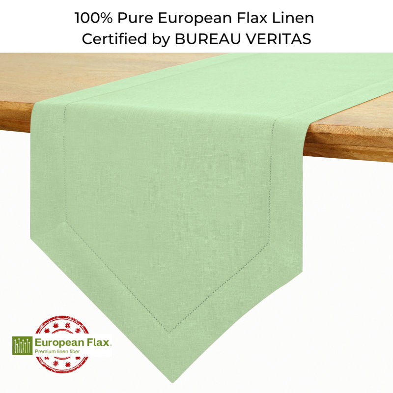 Chemin de table D'Moksha Homes, L 72 po x l 14 po, Vert sauge
