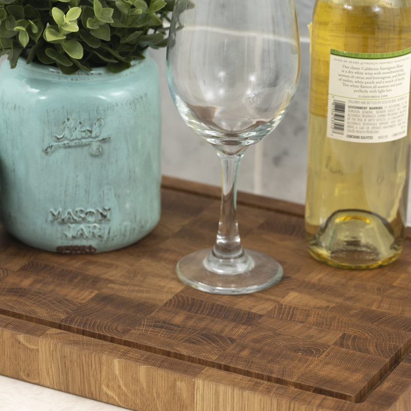 16'' x 12'' Acacia End Grain Reversible Chopping Block