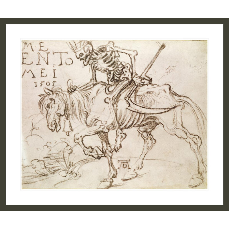«La mort chevauchant» par Albrecht Dürer, impression giclée sur cadre, H 33,5 po x l 39,91 po