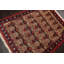 Tapis bleu marine en laine noué à la main de conception unique 3 pi 7 po x 4 pi 11 po