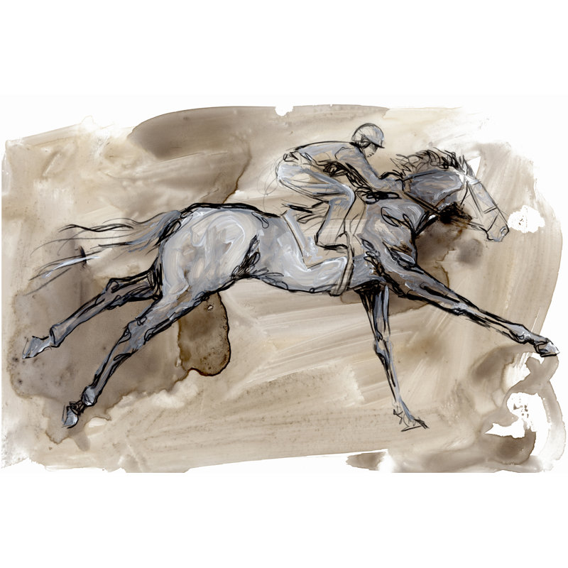 Off to the Races I by Jennifer Paxton Parker - Wrapped Canvas Painting, 30 cm H x 46 cm W, Wrapped Canvas
