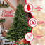 Arbre de Noël pleine forme avec pointes - aiguilles mixtes Pe / Pvc, base large pour les grands espaces, structure à charnières pour une installation facile, support en métal pour un soutien solide *-1801004488