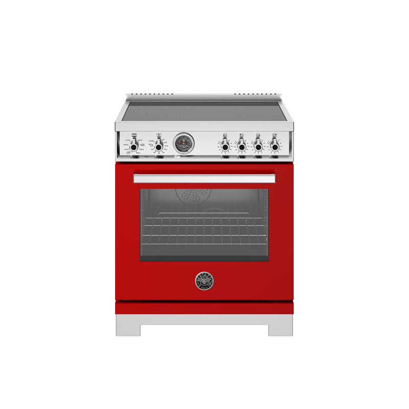 Bertazzoni 30'' W Free Standing Range, Electric, Red Gloss