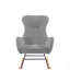 Chaise berçante en tissu GREY Teddy