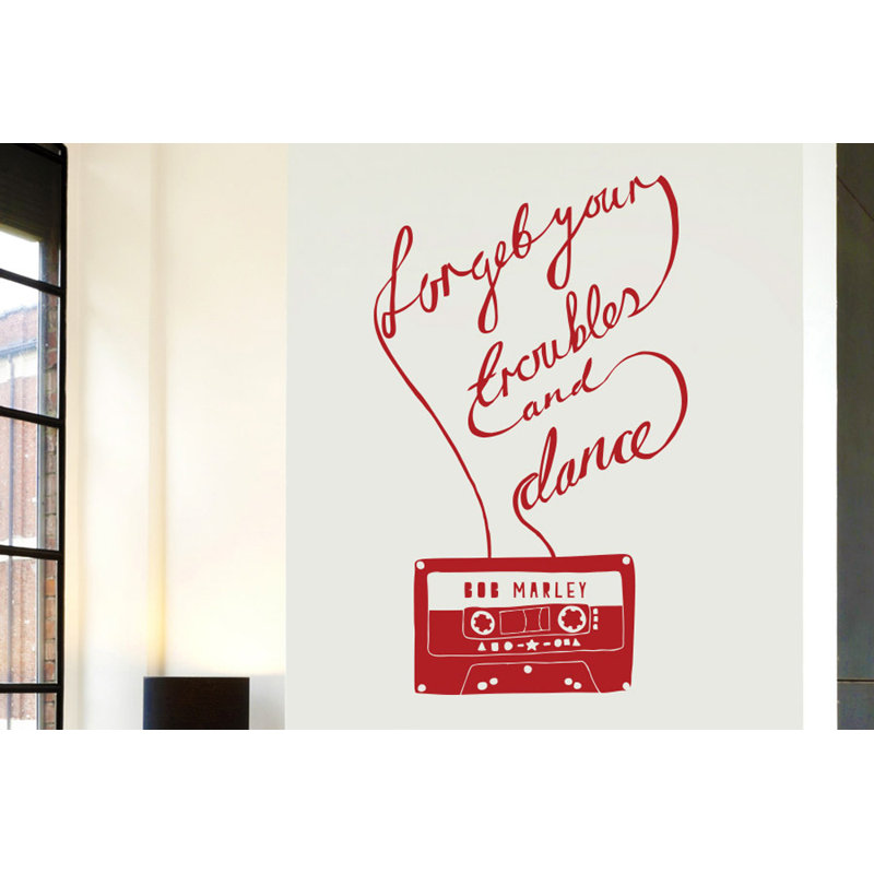 Entertainment Wall Decal, Dark Red