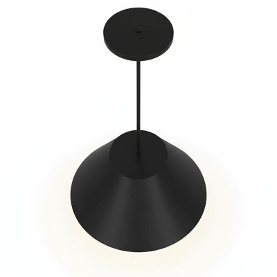22" Diameter Black Integrated LED Pendant Light