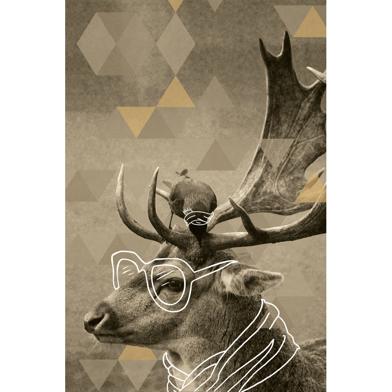 Happy Hipster Pals - Wrapped Canvas Print, 46cm H x 30cm W