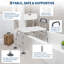 Banc de transfert de baignoire pour baignoire, chaise de douche compacte de 300 lb avec dossier et accoudoirs rembourrés, banc de douche à hauteur réglable, accoudoir pour transfert, siège de douche et ventouses pour personnes âgées, personnes à mobilité réduite