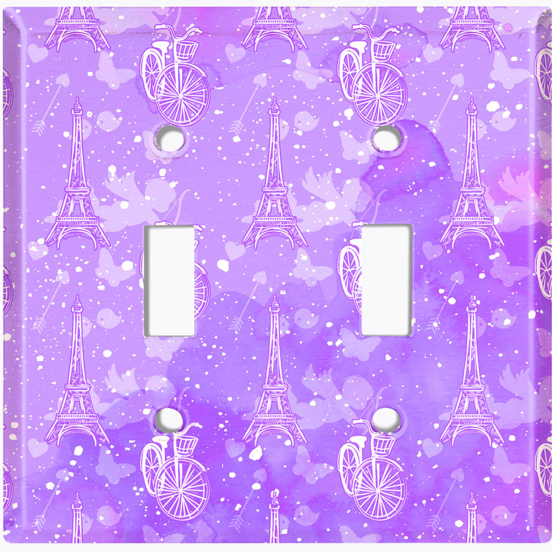 Patterned 2 - Gang Toggle Light Switch Standard Wall Plate