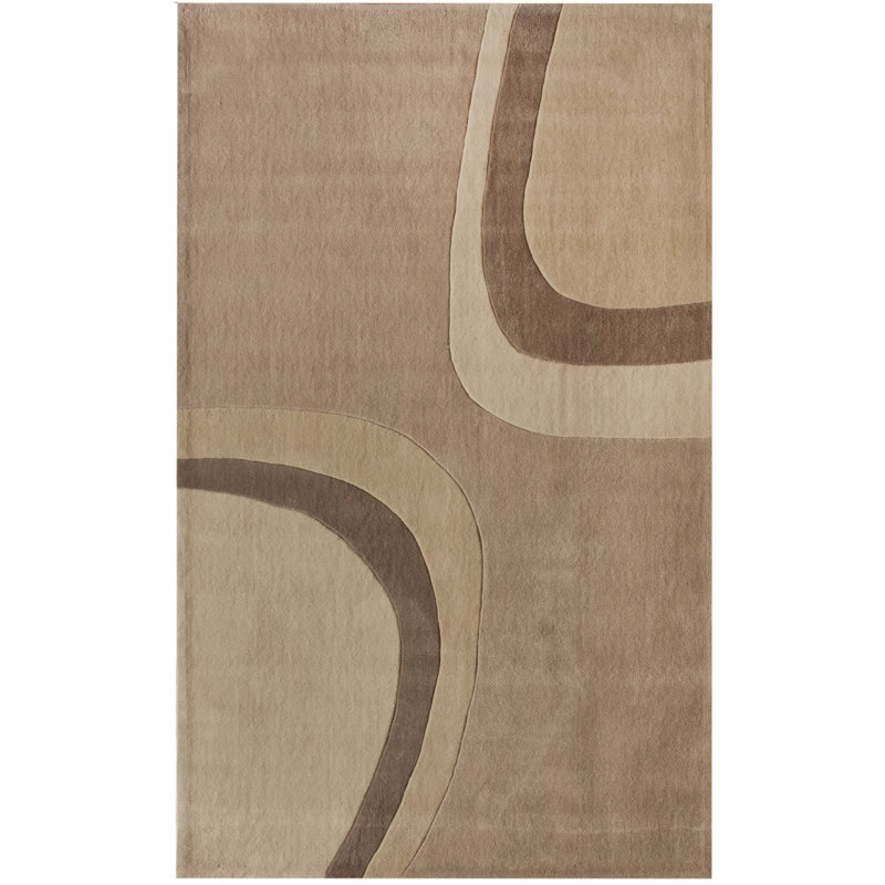 Tapis gris anthracite contemporain Lilyanna, Rectangle 5 pi x 8 pi