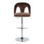 Ensemble de tabourets de bar réglables avec pivot et confort en velours-872465033