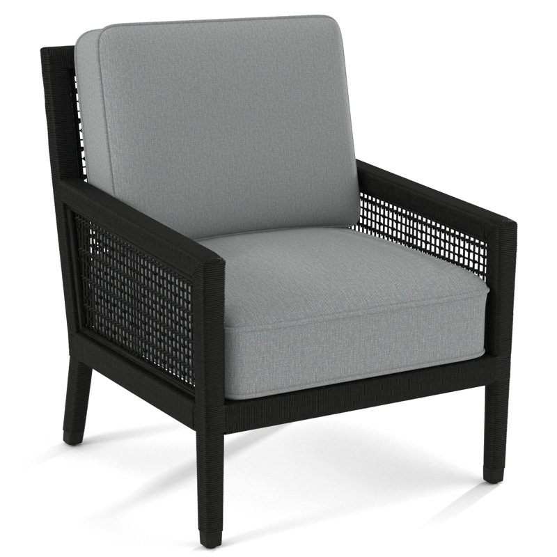Harper 28" Wide Armchair, Light Blue Performance Fabric; 0851-55, Pumice
