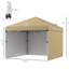 Auvent escamotable 10 pi x 10 pi, parois latérales, hauteur réglable, abri de jardin pour tentes de jardin, beige