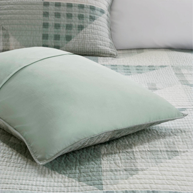 Mini ensemble de couvre-lit 3 pièces, King Coverlet + 2 Shams, Green