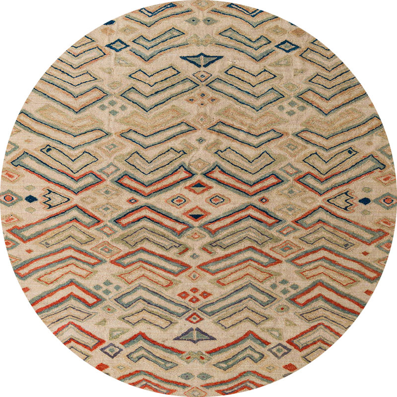 Tapis abstrait moderne 5343, Rond 6 pi