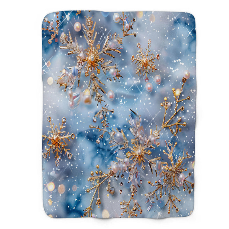 Couverture transparente en sherpa de qualité supérieure Clear Frost, Grand lit