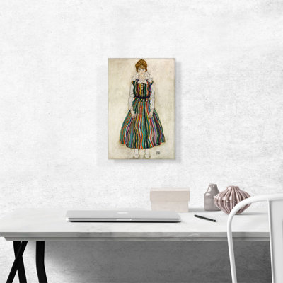 Portrait of the Artist Wife 1915 par Egon Schiele, reproduction d'art sur toile tendue