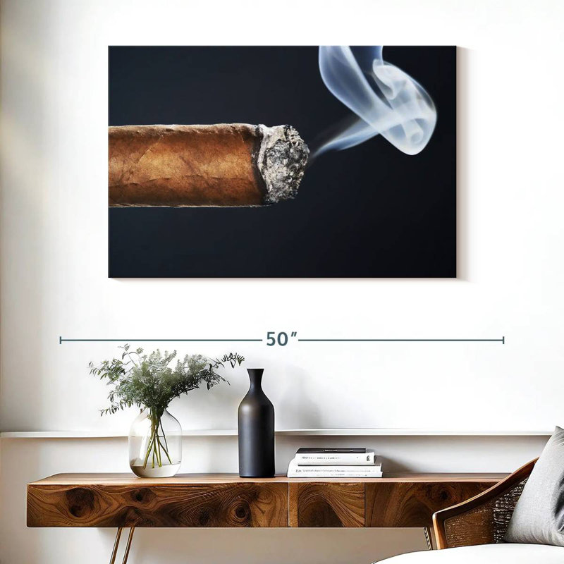 Senne Burning Cigar, 26" H x 39" W