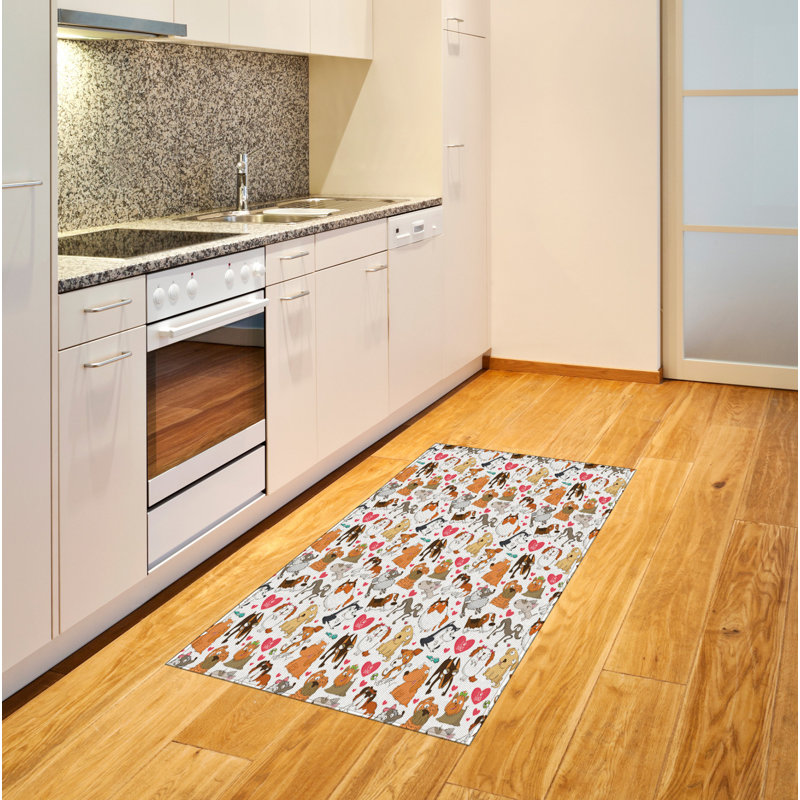 Tapis décoratif pour chien en fibre de polyester à haute densité, Rectangle 2 pi 7 po x 5 pi