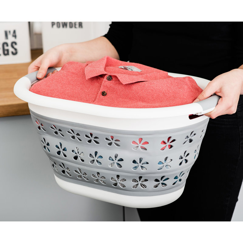 Plastic Laundry Basket with Handles