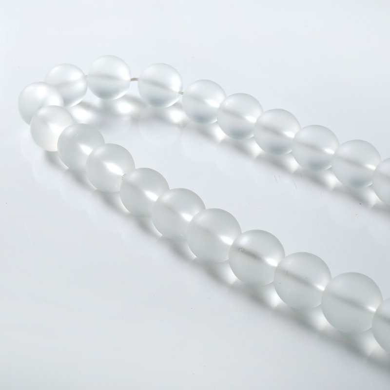 Approx. 21" Long Frosted Glass Beads