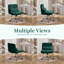 Criss Cross Legged Velvet Office Chair For, Armless Desk Chair With Wheels, Height Adjustable Swivel Vanity Chair With Wide Seat And Lumbar Pillow For Bedroom And Office,-2061277460