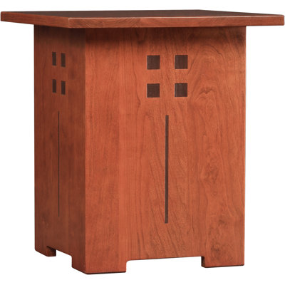 Highlands Solid Wood Pedestal End Table