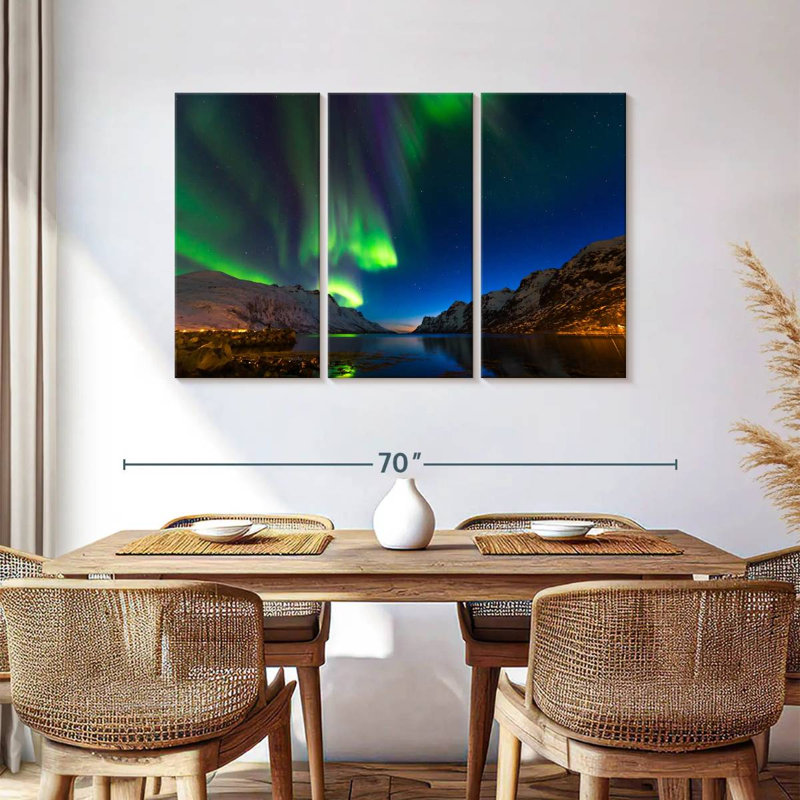 Alvord Ersfjord Northern Lights, H 36 po x l 57 po