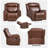 39'' Wide Contemporary and Breathable Faux Leather Manual Standard Recliner with Wide Backrest-865803449